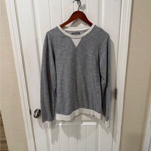 RVCA Gray Crewneck Sweatshirt Mens Medium Sleeve Pocket Pullover
